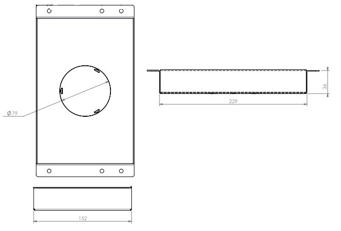 Set d'arrivée d'air de combustion  arriere Unilux-6 (boîtier + buselot)
