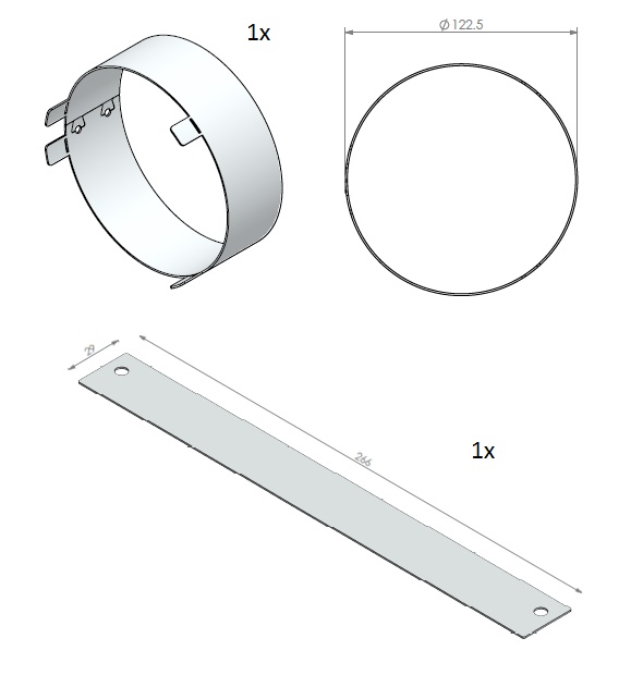 Set de raccordement pour prise d'air par le dessous