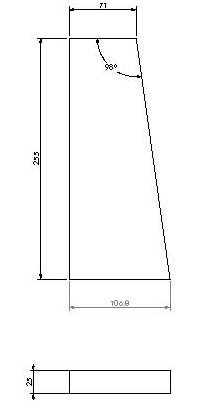 Vermiculite plaque de fond (D/G) Universal-V 70