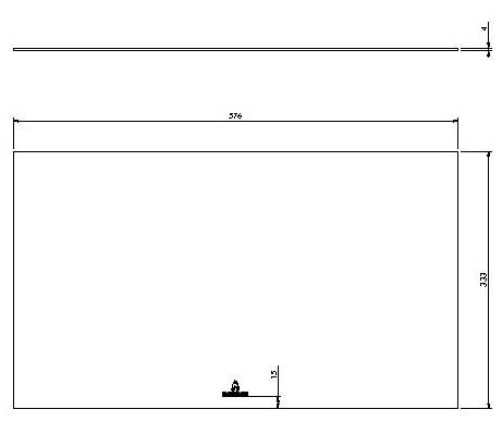 Vitre Universal V70 dim. 576x333