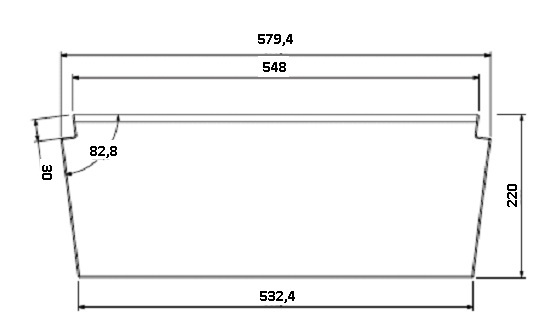 Béton Céramique déflecteur Uni V 75