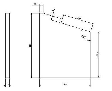 Vermiculite panneau latéral (G) Universal-V 80