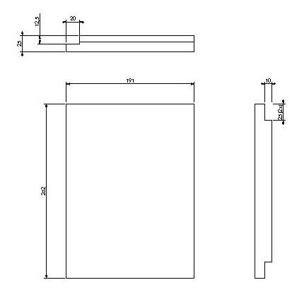 Vermiculite paroi arrière (D/G) Universal-V 80