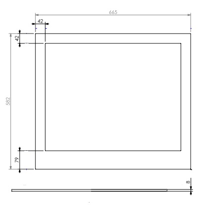 Cadre classique Univ 6-60 noir