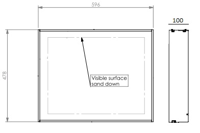 Cadre encastrable Univ 6-60 noir