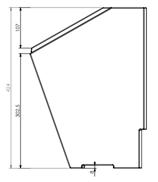 Béton céramique côté droit Univ 6-65+6-80