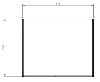 Cadre encastrable Univ 6-65 noir