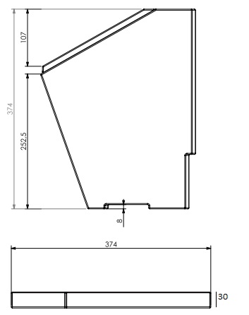 Béton céramique côté droit Univ 6-60 et 6-70