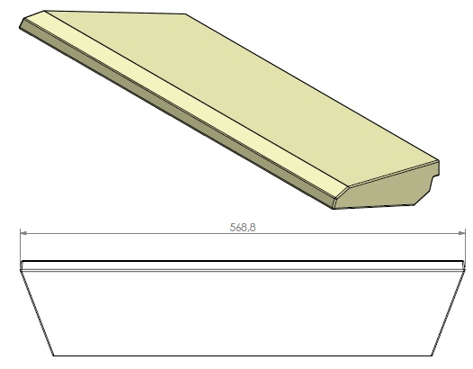 Béton céramique déflecteur