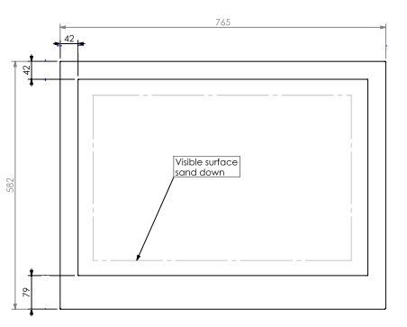 Cadre classique Univ 6-70 noir