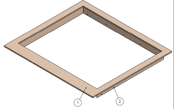 Cadre classique Univ 6-75 noir