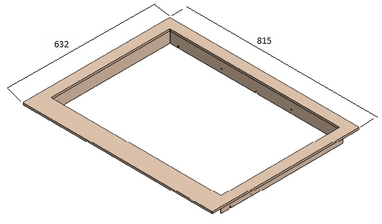 Cadre classic  uni-6 80 noir compl.