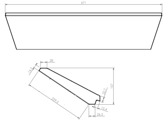 Béton céramique déflecteur