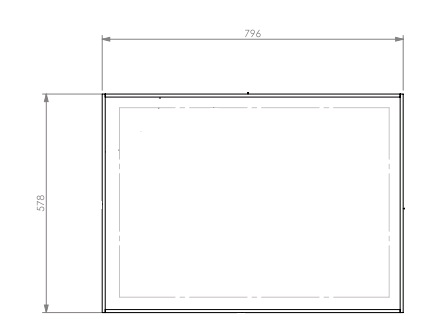 Cadre a encastrer  Uni-6 85 noir compl.
