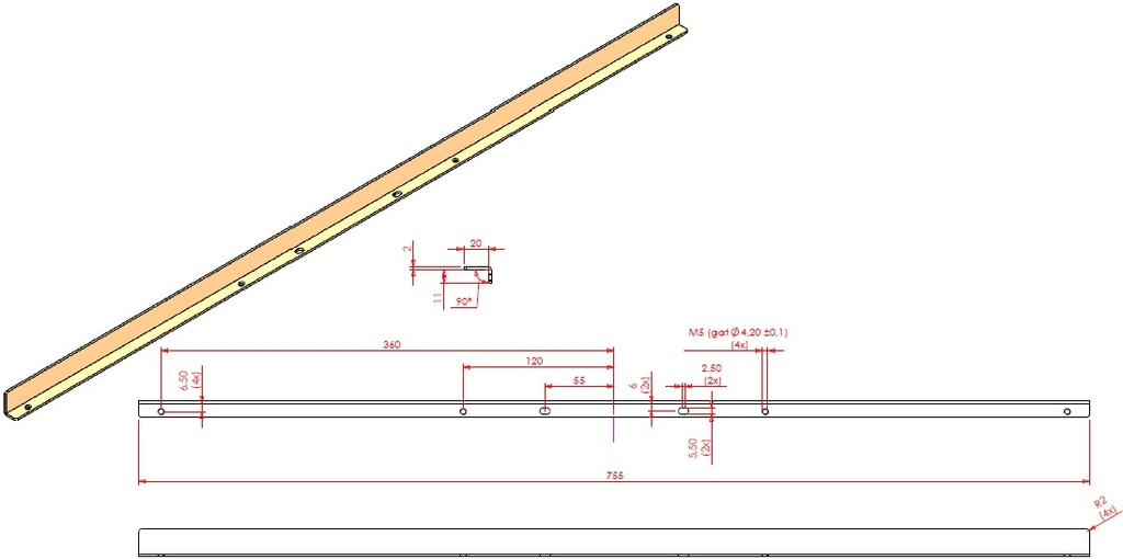 Bande de Vitre Vento CL 75 côté inférieure noire (depuis 10-5-2021)