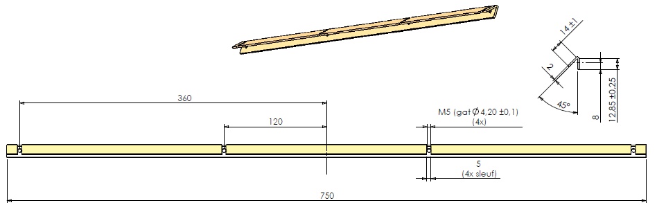 Bande de Vitre Vento Cl 75 côté superieure noire (depuis 10-5-2021)