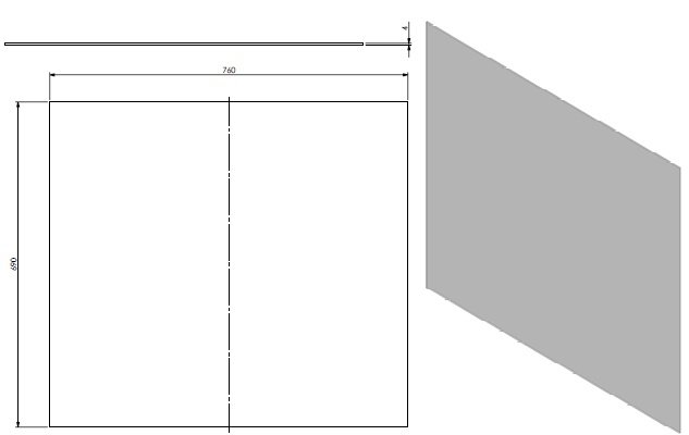 Vitre anti-reflet + corde VC Med