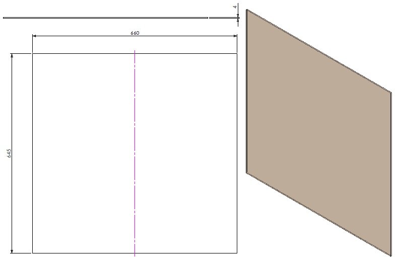 Vitre Vento Classic 65 dim. 660x645