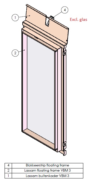 Floating Frame excl vitre VerB M noir (depuis 10-5-2021)