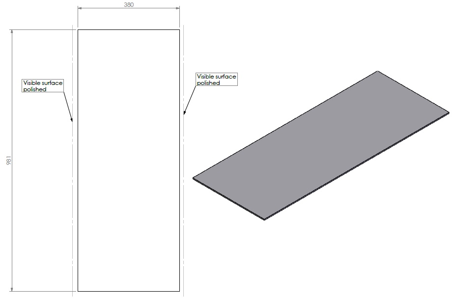 Miroir céramique noir paroi latéraleVertical Bell Medium Tunnel 3