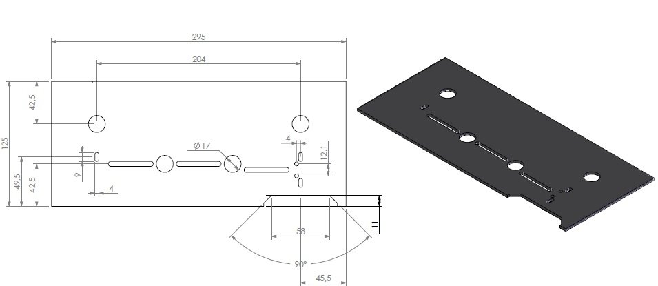 Tapis ceramique brûleur L=295 Centerbu