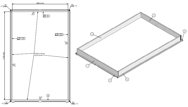 Floating Frame excl vitre VerB S noir (depuis 10-5-2021)