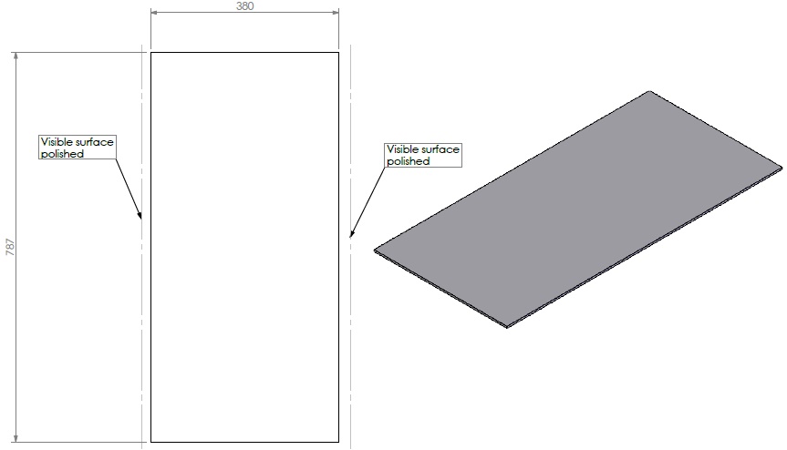 Miroir céramique noir parois coté Vertical Bell Small Tunnel 3