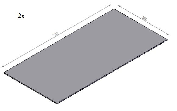 Miroir céramique noir set VBS-T 3