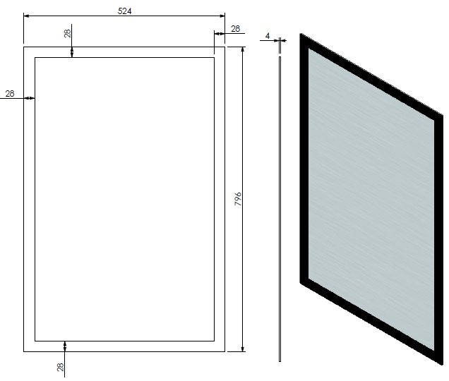 Vitre HD Vert.b-S 524x796