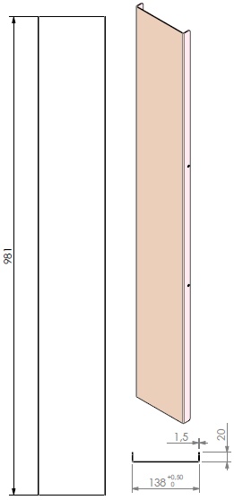 Lamelle arrière Vert B M noire (depuis 10-5-2021)