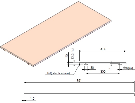 Paroi arrière lisse VerB M noire (depuis 10-5-2021)