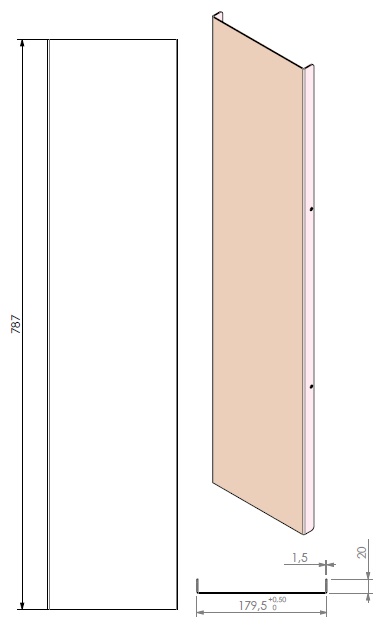 Lamelle arrière Vert B S noire (depuis 10-5-2021)