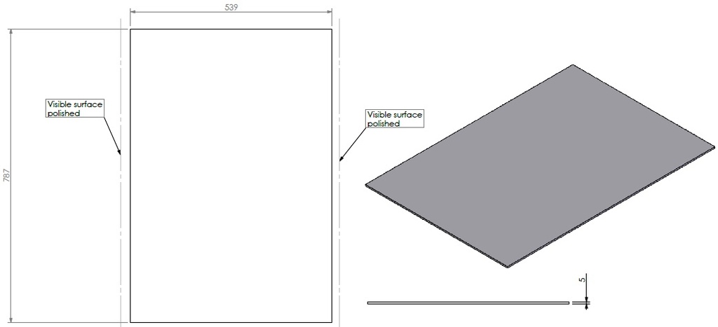 Paroi arrière céramique noire VBS-3