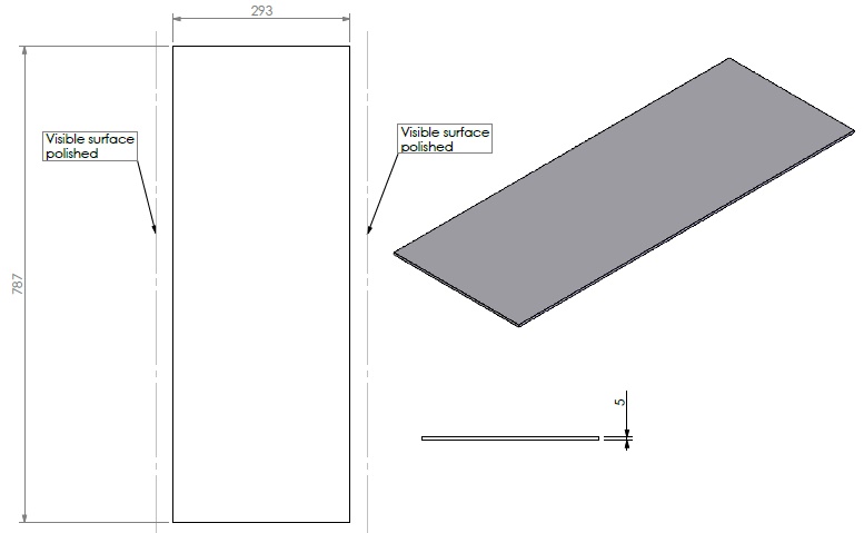 Paroi latérale céramique noire VBS-3