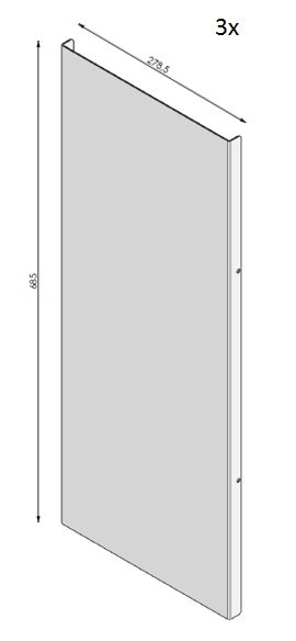 Set de lamelles noires VB derby Schwarz