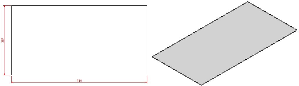 Vitre avant View Bell V dim. 750x387