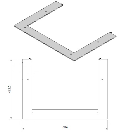 Cadre de finition porte dessus noir