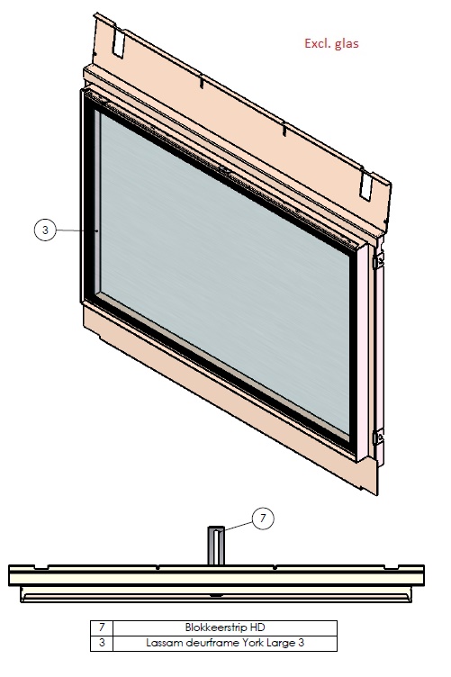 Hidden door excl Vitre York Large noir (depuis 10-5-2021)