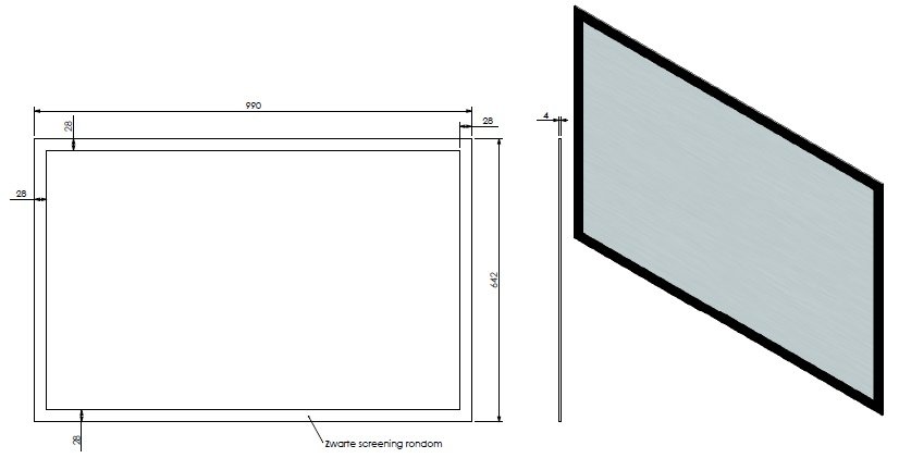 Vitre HD York Large 982x648mm