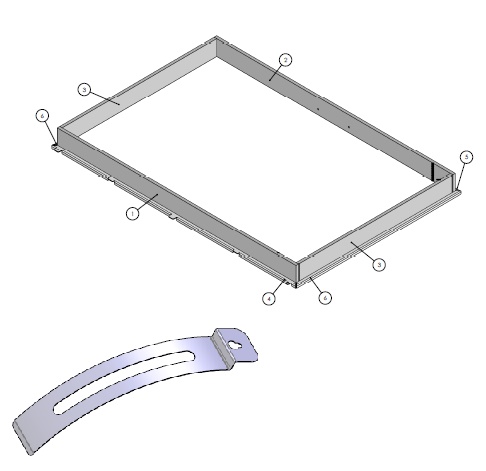 Floating frame excl vitre vitre York Small noir (depuis 10-5-2021)