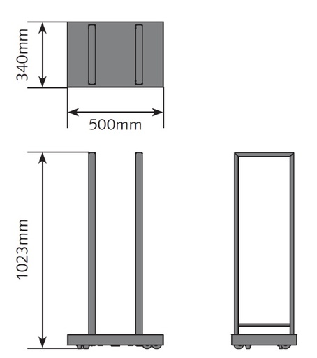 [11980903] CHARIOT BUCHES 50CM STUVGREY