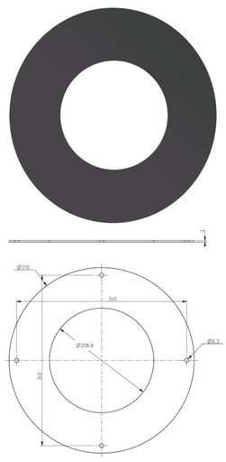 [12003009] ROSACE D200 DARKGREY