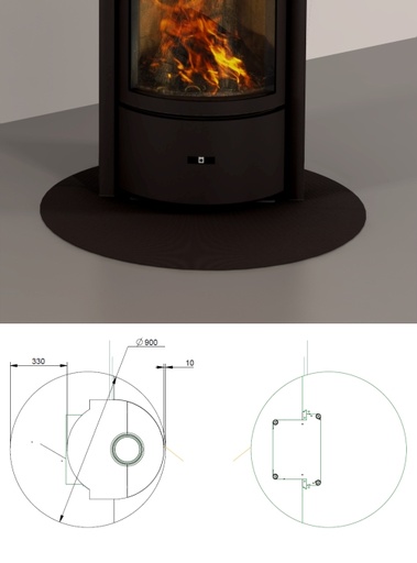 [13009003] PLAQUE DE SOL STUV 30 STUVGREY