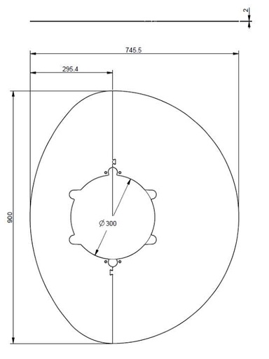 [13009013] 30C- PLAQUE DE SOL OVOIDE STUVGREY