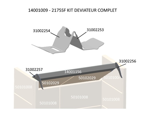 [14001009] 2175SF SET DEVIATEUR + INOX + VERM