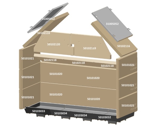 [50101020] 22110 REFRACTAIRE 448X170X40 CLAIR