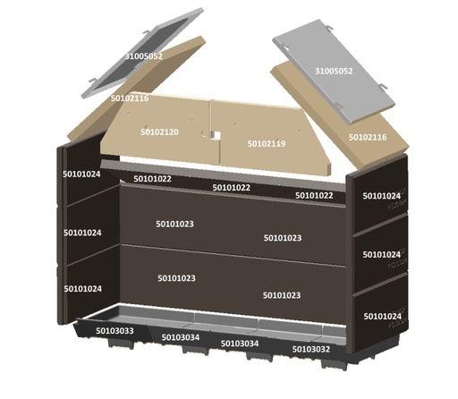 [50101023] 22110 REFRACTAIRE 448X170X40 FONCE