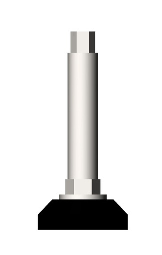 [52120002] PIED NIVELEUR M10 X 40 MM PATIN PE NOIR