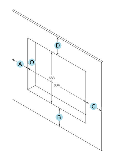 [11214098] 2195 CADRE APPLIQUE SF4 CUSTOM PEINT