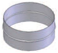 [302282] Adaptateur inox D=200 pour passage flexible